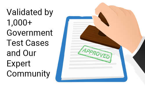 Cartoon hand stamping a document as approved